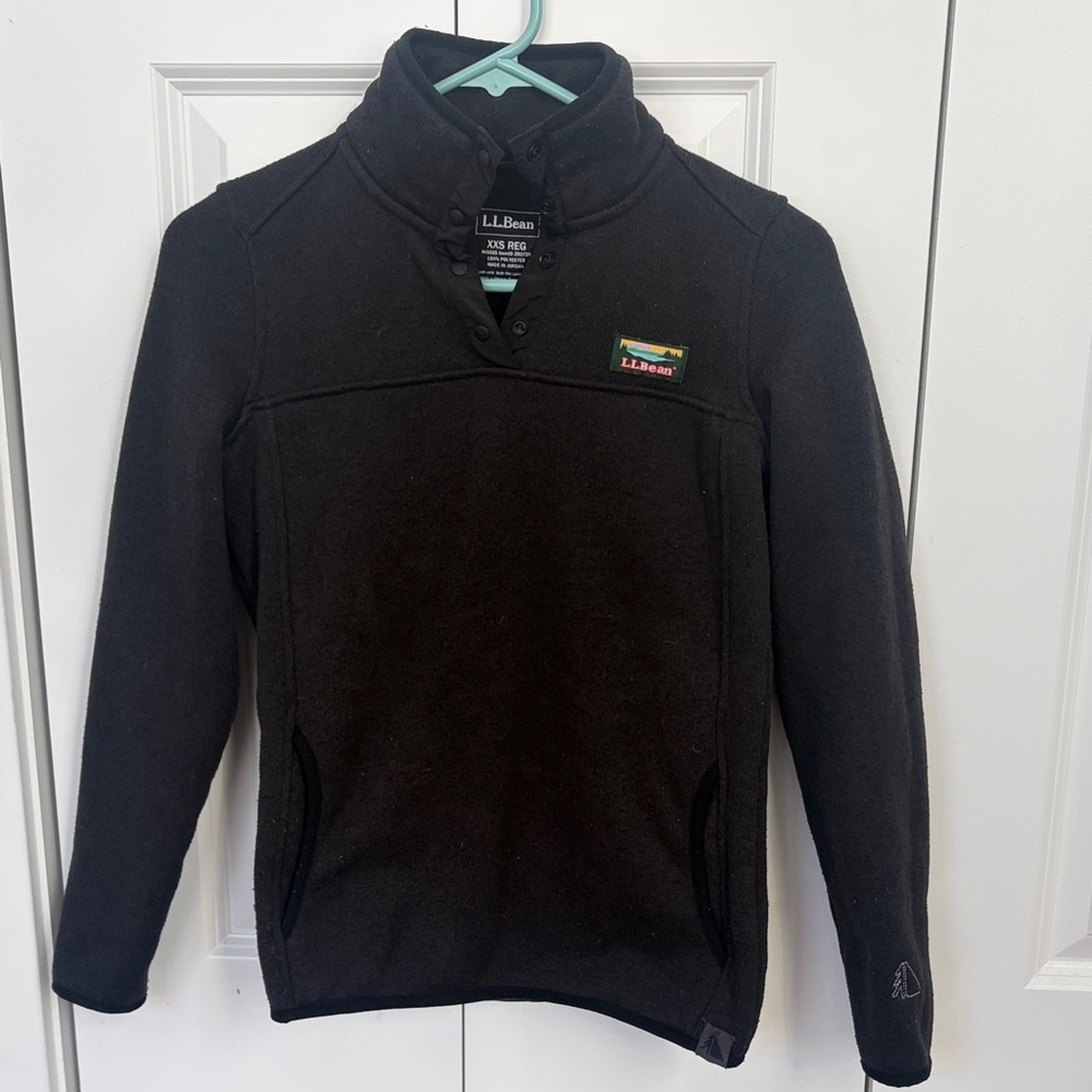 L.L. Bean Charcoal Fleece Pullover